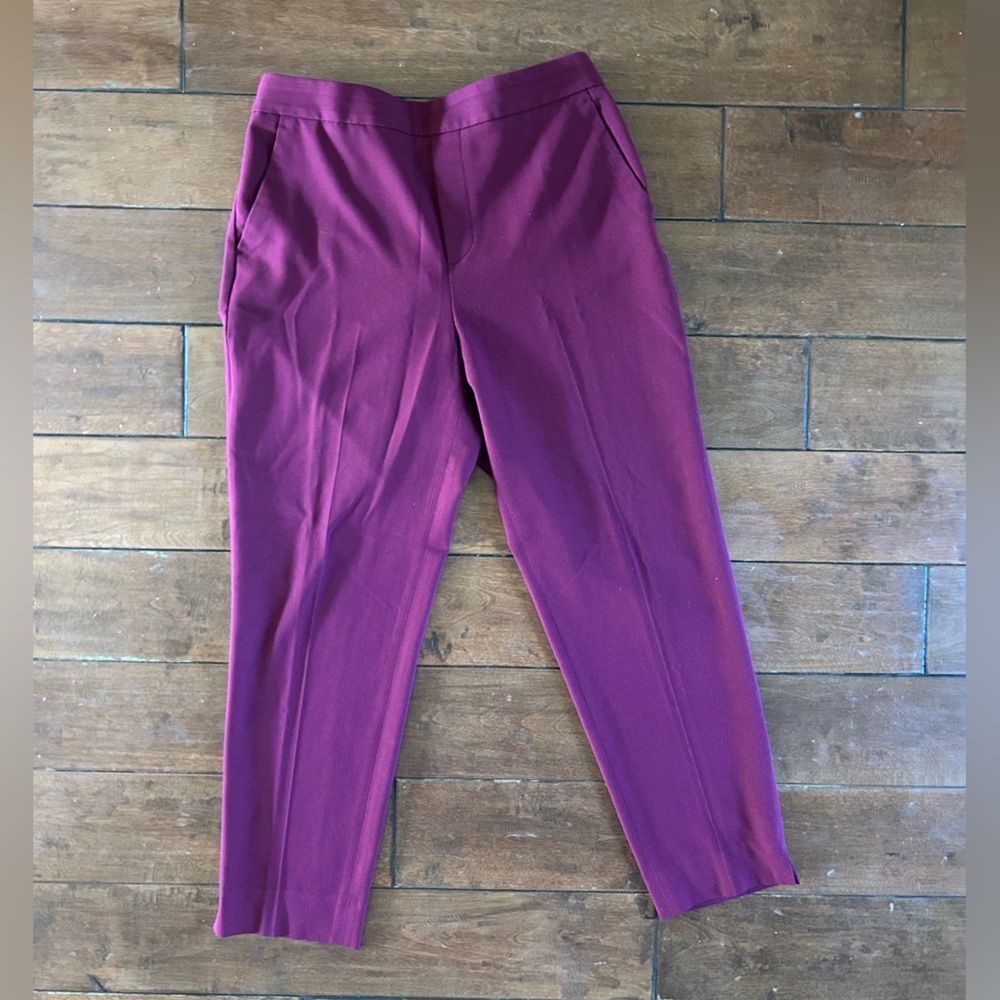 Banana Republic Hayden Tapered Pant, dark maroon, size 10